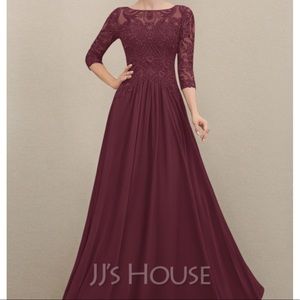 Floor-Length Formal Evening Dress